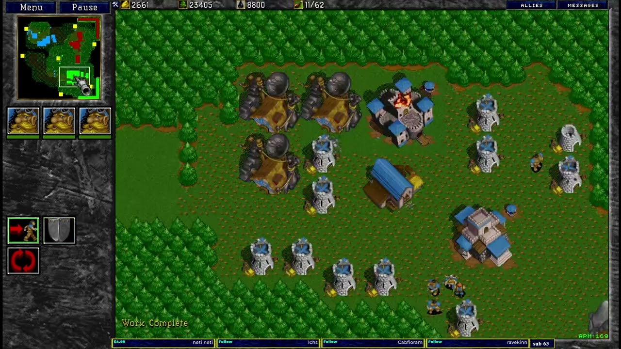 Warcraft 2 Mini Chop Farms 2v2 u8t3io3p/blueflare[as] vs celtics/pep