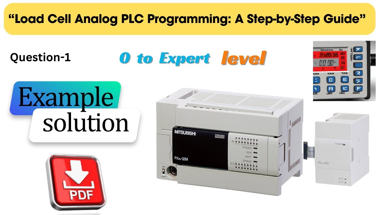 plc load cell programming | GX Works2 Analog PLC Programming Tutorial | loadcell analog plc program