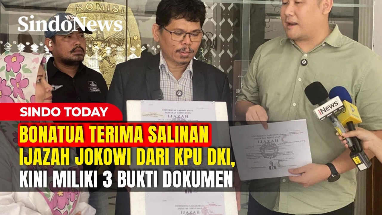 Bonatua Terima Salinan Ijazah Jokowi dari KPU DKI, Kini Miliki 3 Bukti Dokumen | Sindo Today | 14/02