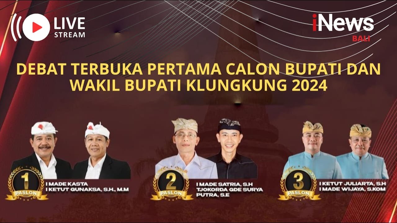 [LIVE] DEBAT TERBUKA PERTAMA CALON BUPATI DAN WAKIL BUPATI KLUNGKUNG 2024