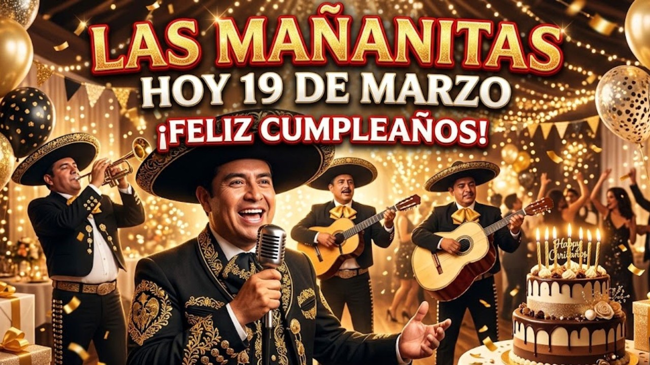Las Mañanitas Hoy 19 de Marzo 🎉 Feliz Cumpleaños | Canción con Mariachi | Que Los Cumplas Feliz.