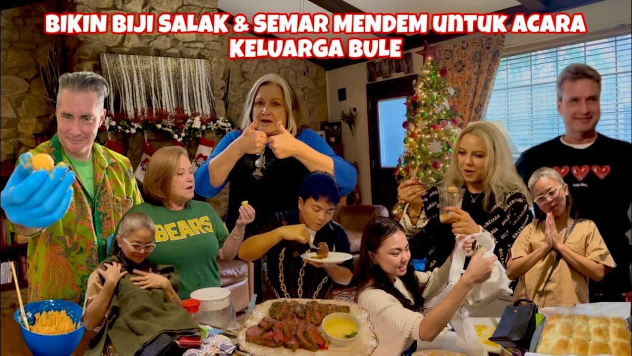 REAKSI KELUARGA BULE COBAIN BIJI SALAK & SEMAR MENDEM DI ACARA KUMPUL KELUARGA 