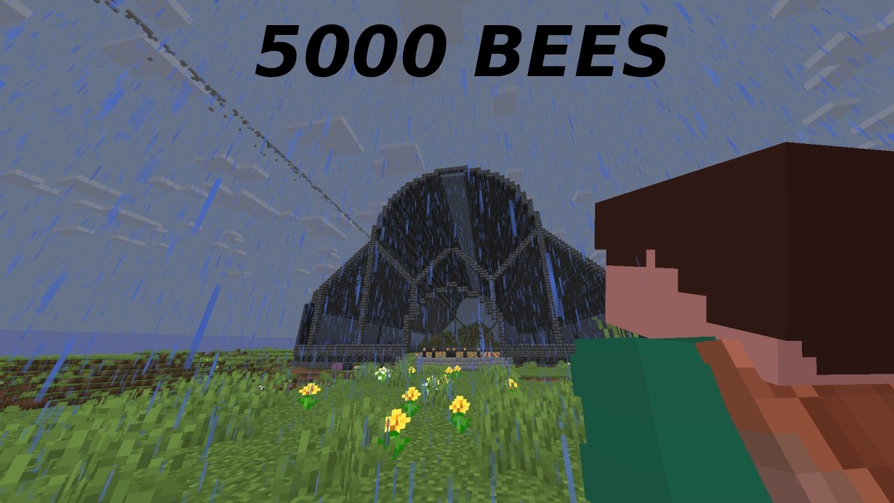 I Built a Greenhouse for 5000 Bees in Minecraft
