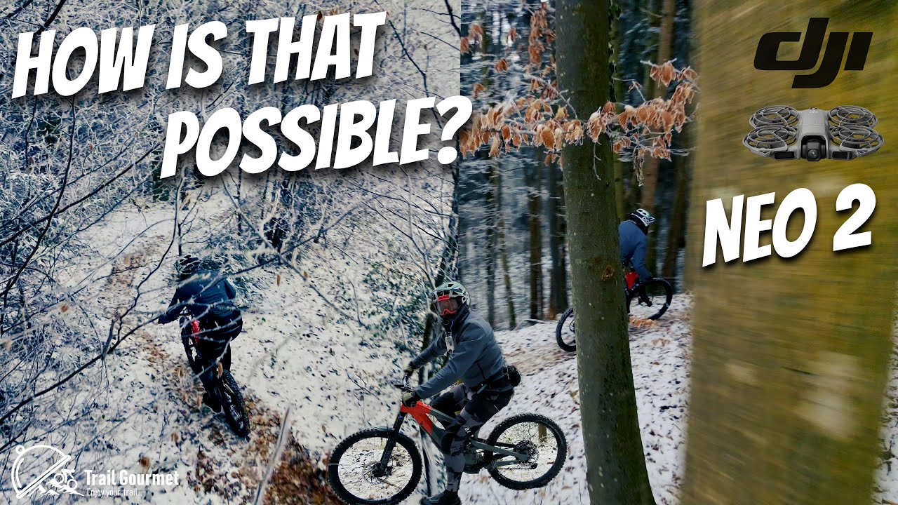 This drone did the impossible again! DJI Neo 2 Cycling follow on a foggy icy forrest trail! YT Decoy