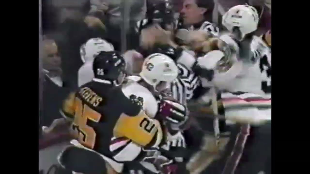 John Cullen (Roughing) Vs. Wayne Presley (Roughing) & Dave Manson (Double Roughing) Feb. 18th, 1990