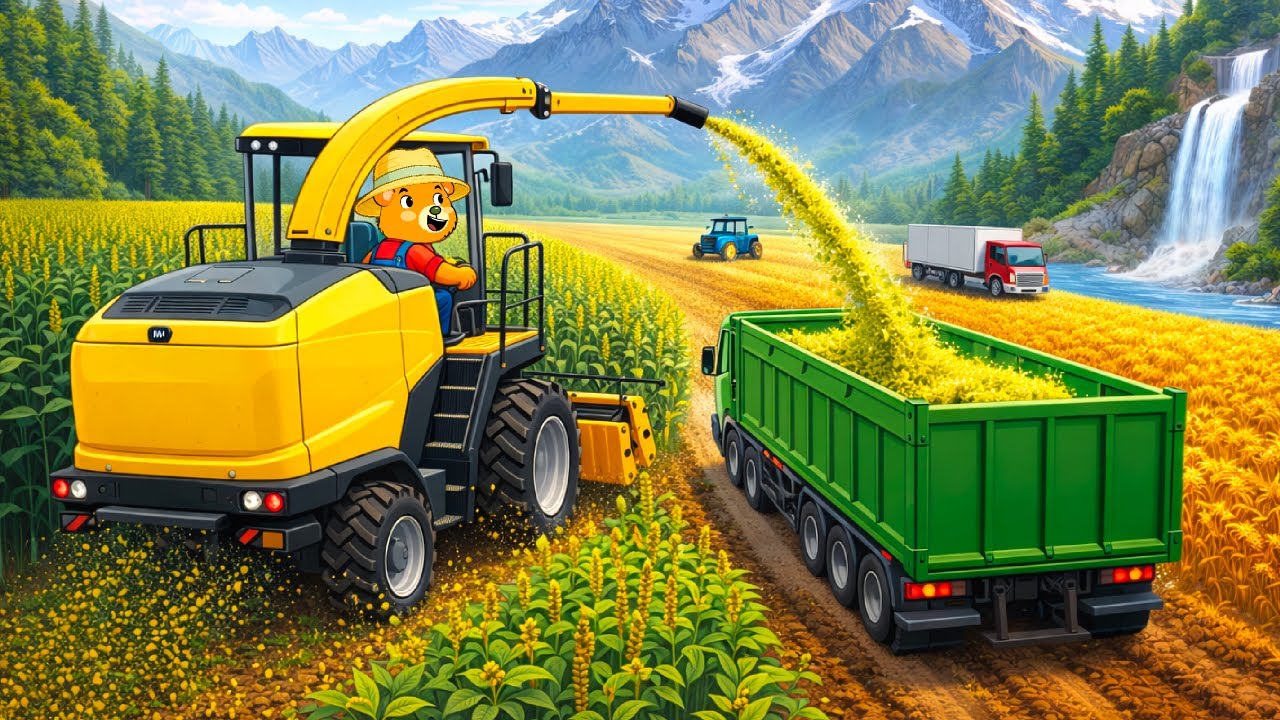Relaxing Farm Transport with Trucks 🐻🌾🚜