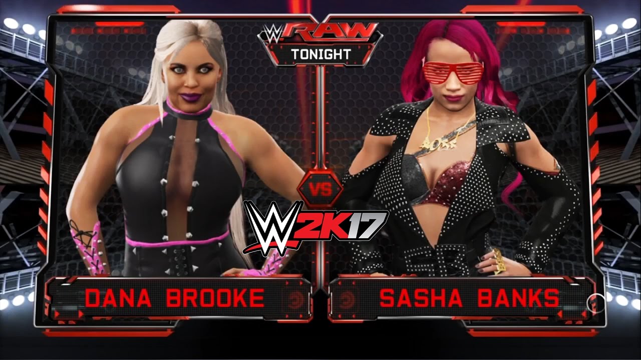 WWE 2K17: Dana Brooke w/ Charlotte Vs. Sasha Banks