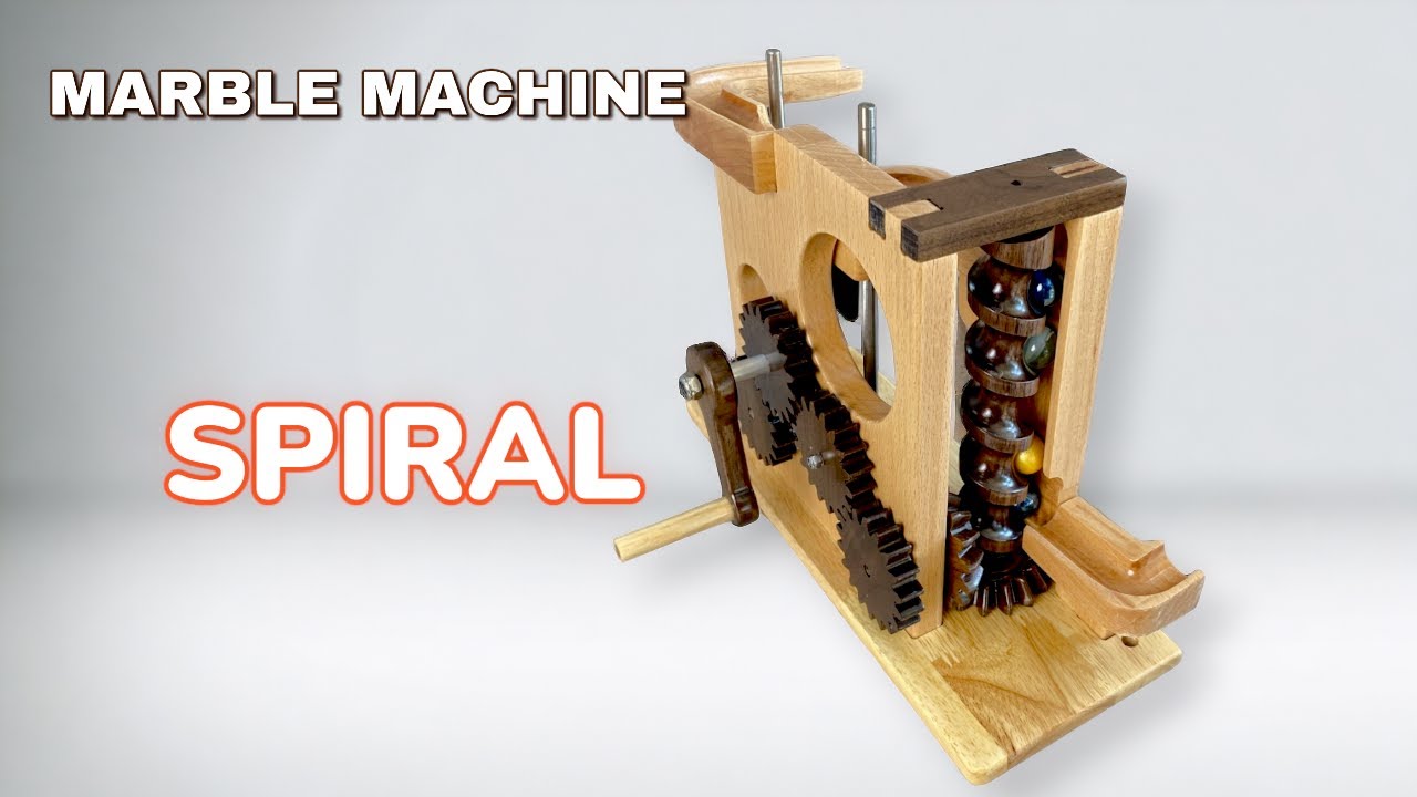 WOODEN MARBLE MACHINE 16MM BALLS  - SPIRAL