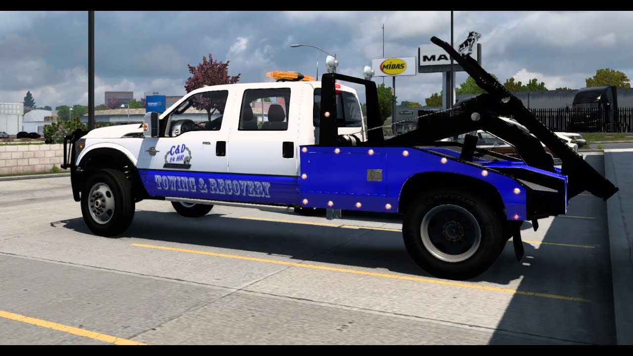 ATS- IM A TOW TRUCK DRIVER! FORD TRUCK BY FRANK BRASIL- LETS CHAT  & DRIVE American Truck Simulator
