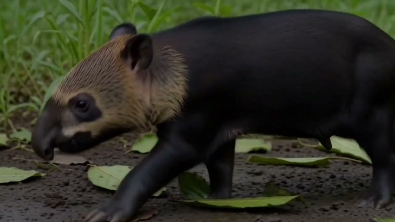 Relaxing Walk in the Amazon 🌿 Hidden Waterfall & Adorable Baby Tapir | 4K Nature ASMR