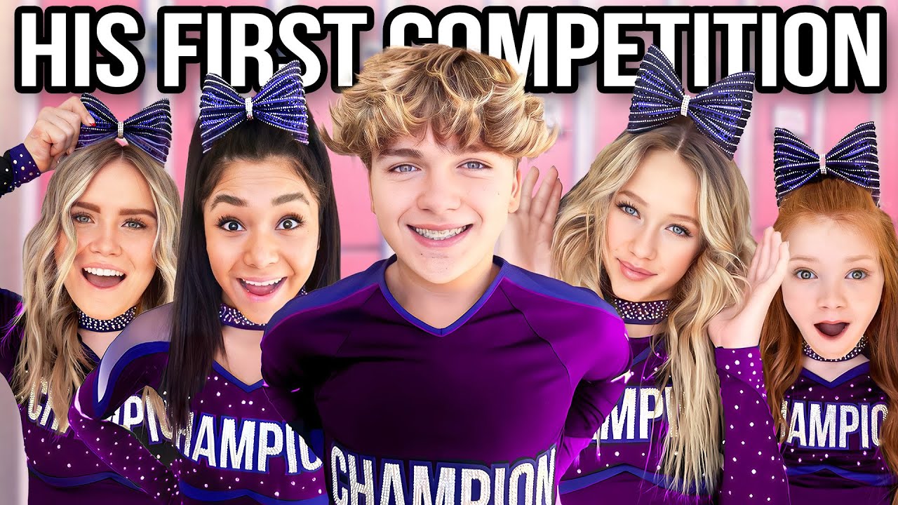 HiS FiRST CHEER COMPETITION! *HE BLACKED OUT* 😳