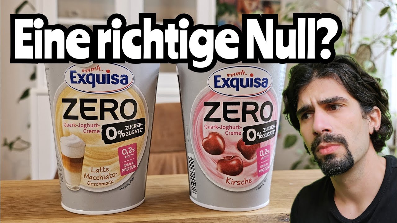 Exquisit! Nicht. Aber trotzdem: Exquisa Zero Latte Macchiato und Kirsche Quark Creme
