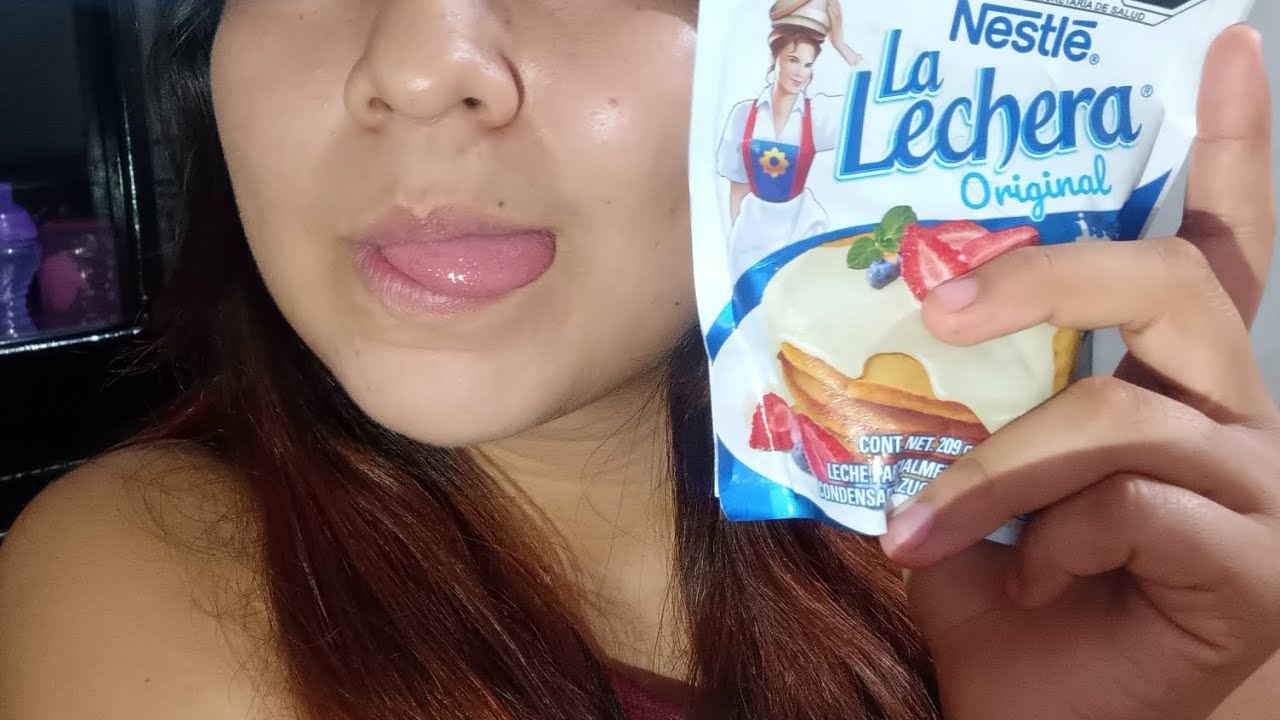 asmr comiendo lechera con dedos 😋 #asmr #parati #asmrcomiendo #lizasmr #viral