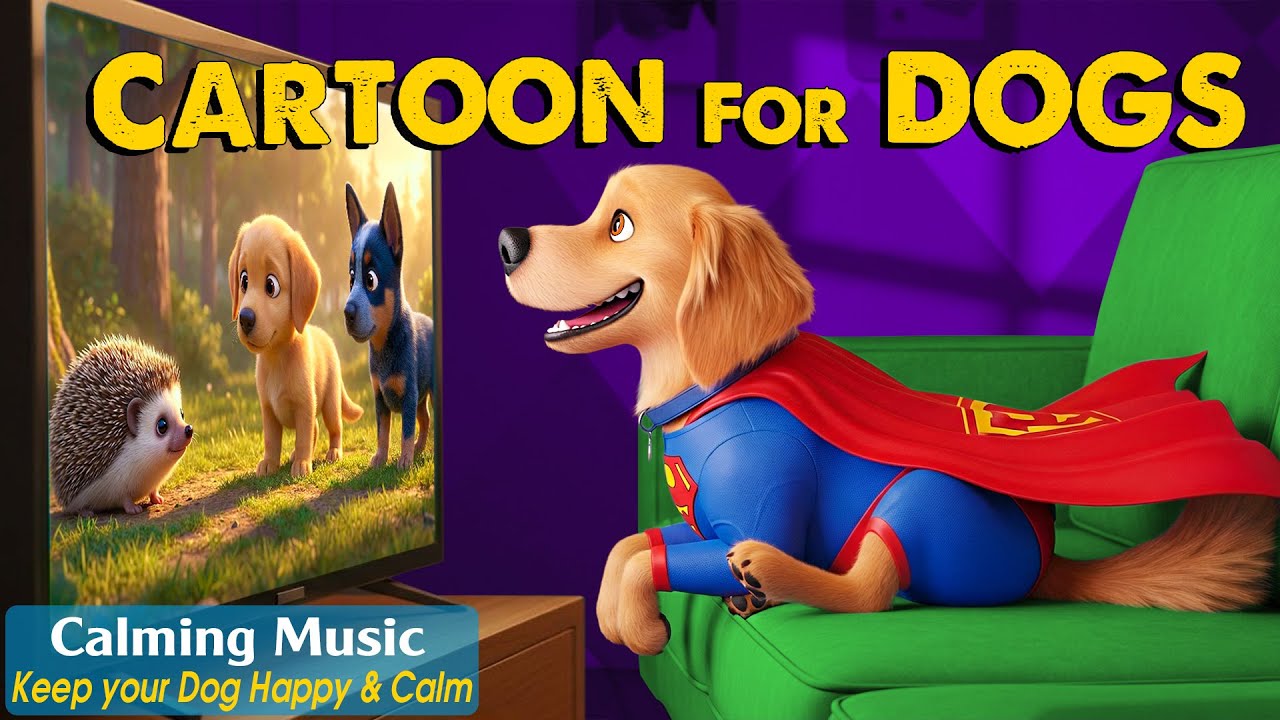 Dog Cartoon: All-Day Anti-Boredom Videos for Dogs Home Alone – Relaxing Dog TV & Dog Calming Music