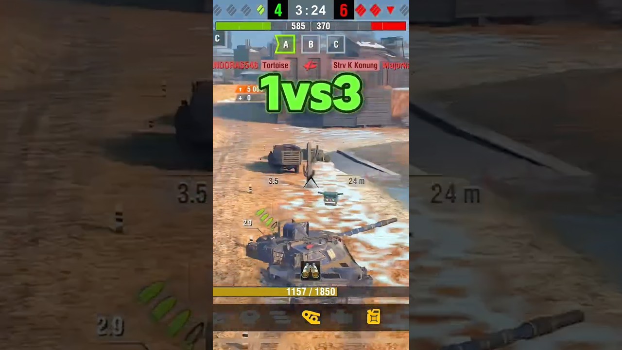 Carro 45t | 4 Kills, 1vs3 & 8694 DMG | #worldoftanksblitz #wotblitz #shorts #танки