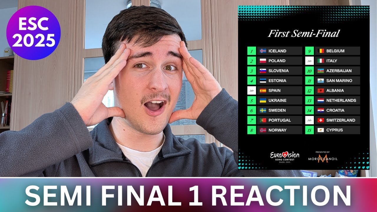 I REACTED TO SEMI FINAL 1 OF EUROVISION 2025