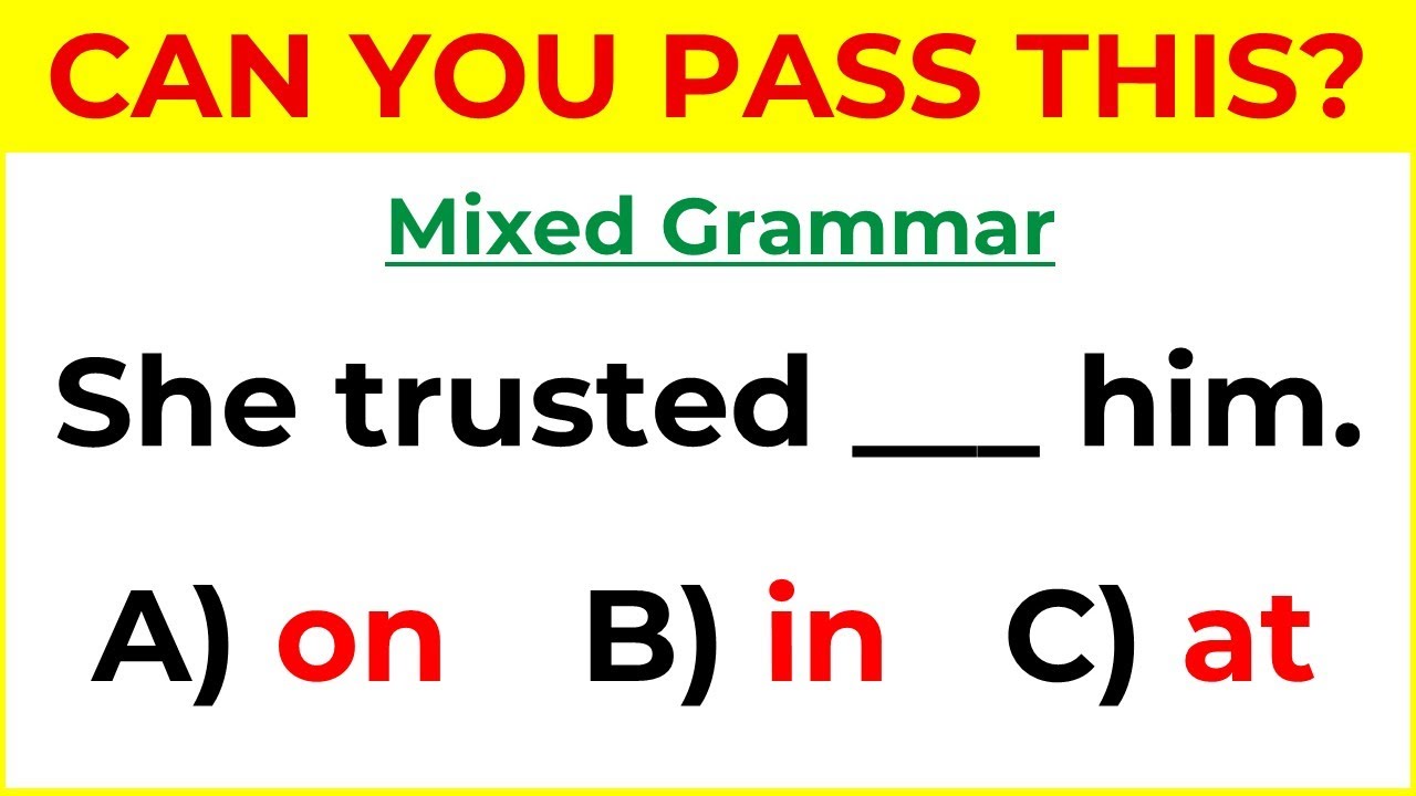 English Grammar Test: Can You Pass This Test?