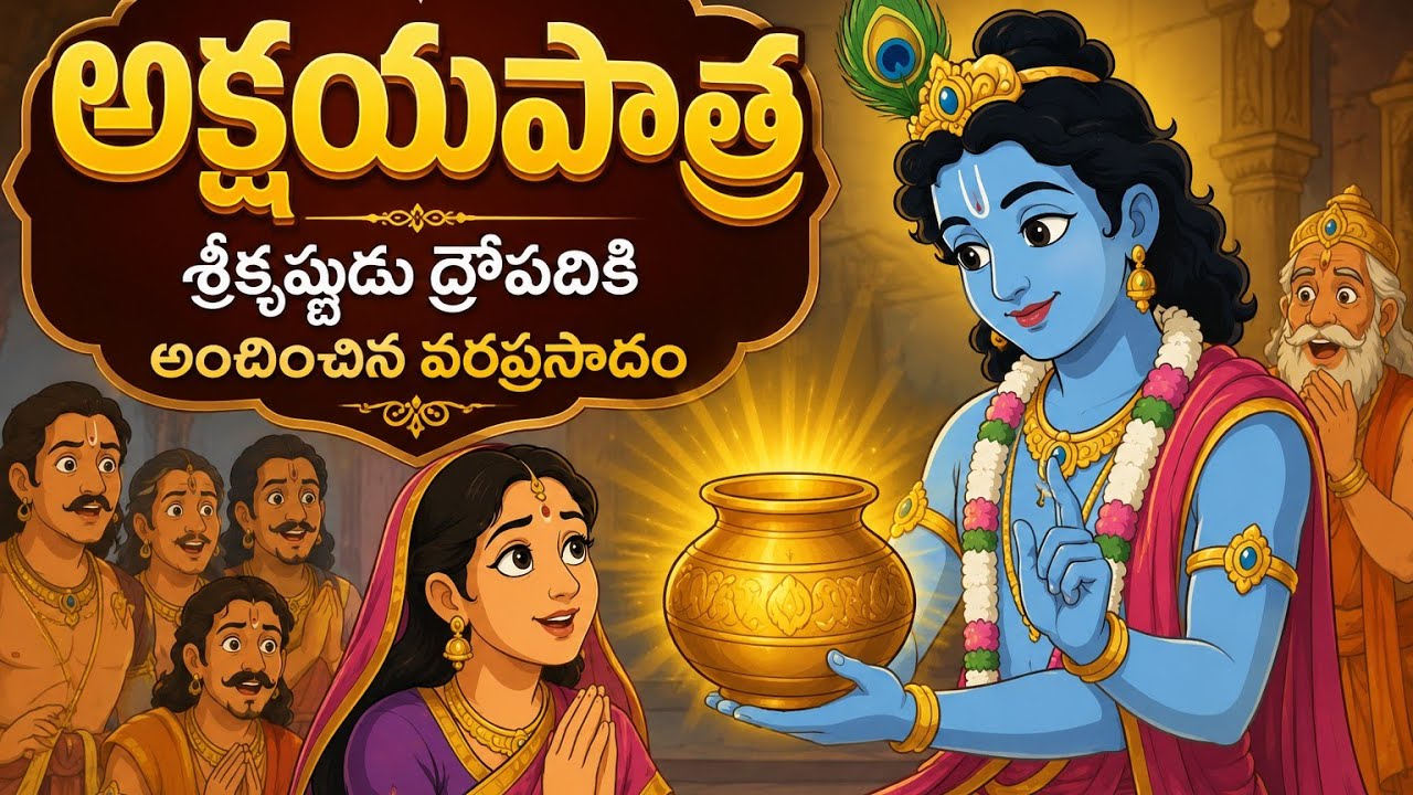 అక్షయ పాత్ర రహస్యం– కృష్ణుడి అద్భుత లీలMahabharata#AkshayPatra#Pandavas#Draupadi#LordKrishna