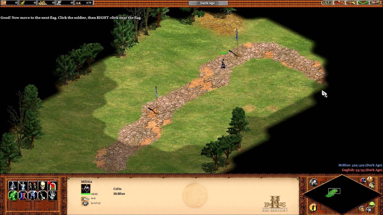 Age of Empires 2 HD Playthrough 1 - Marching and Fighting
