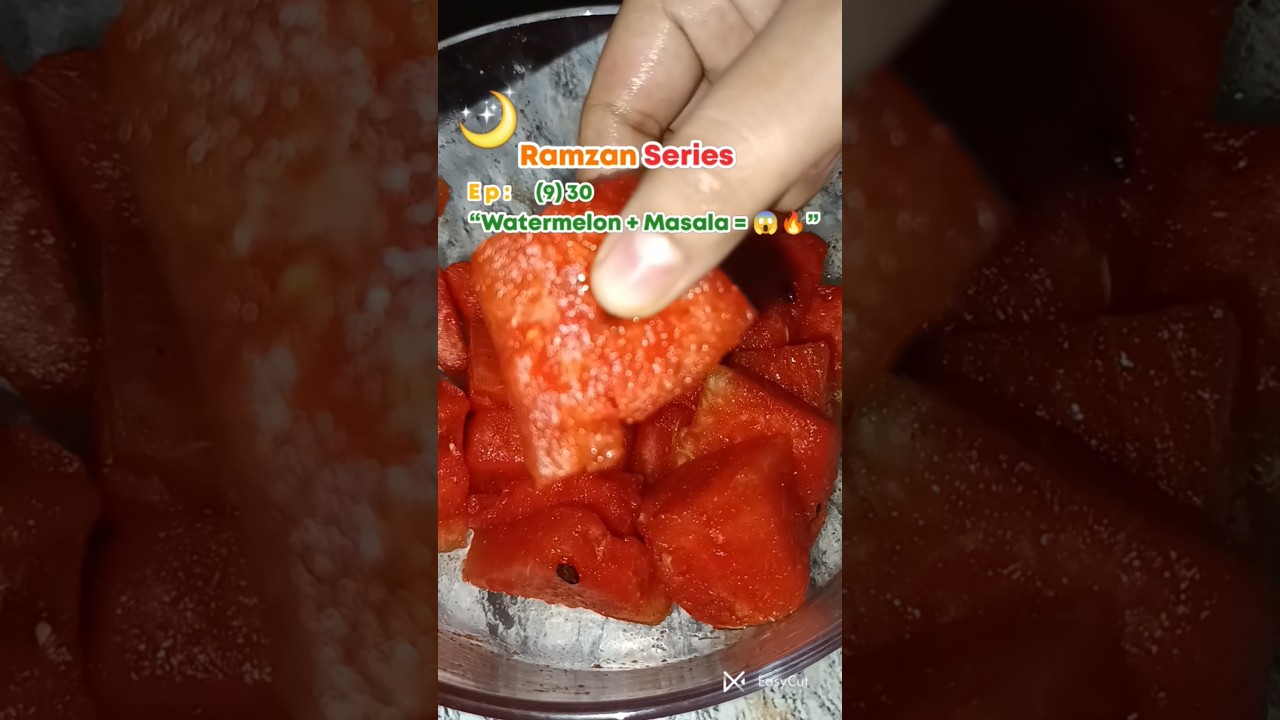 💫✨Spicy Watermelon Chaat 🥵🍉 | Ramadan Special Refreshing Twist #Shorts