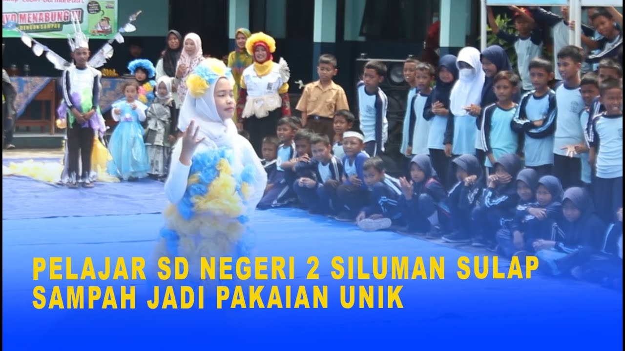 PELAJAR SD NEGERI 2 SILUMAN SULAP SAMPAH JADI PAKAIAN UNIK