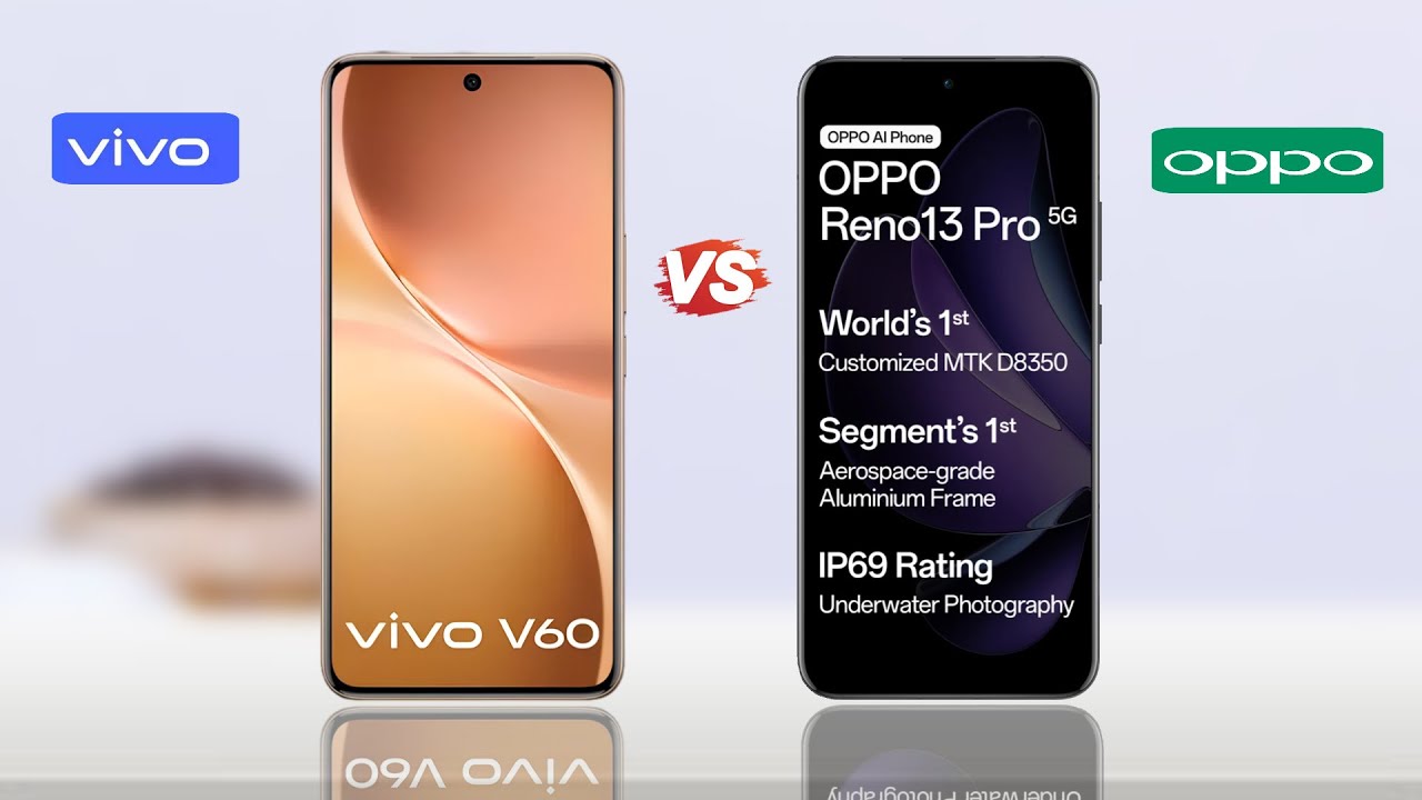 Vivo V60 5G vs Oppo Reno 13 Pro 5G || Full Comparison || Price | Camera Test | Specification