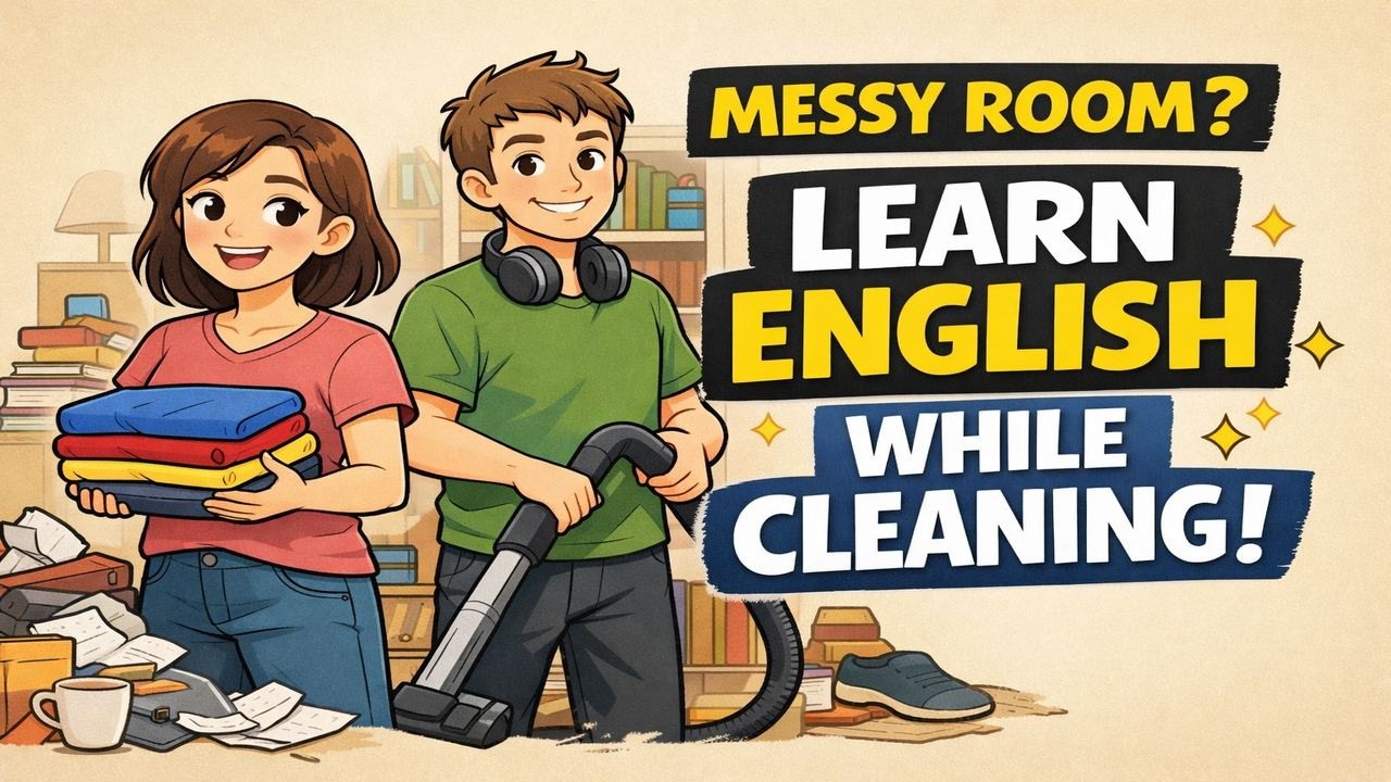 Learn Daily Life English Step by Step Clean & Organize Your Room | Real-Life English Conversation