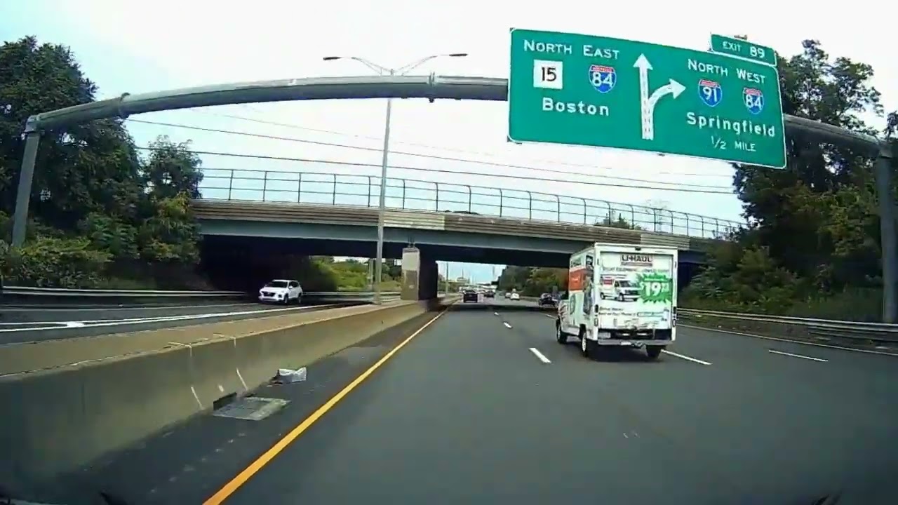 CT-15 North Dashcam 🚗 Wethersfield to East Hartford | Exit 91 Silver Lane | Afternoon Drive
