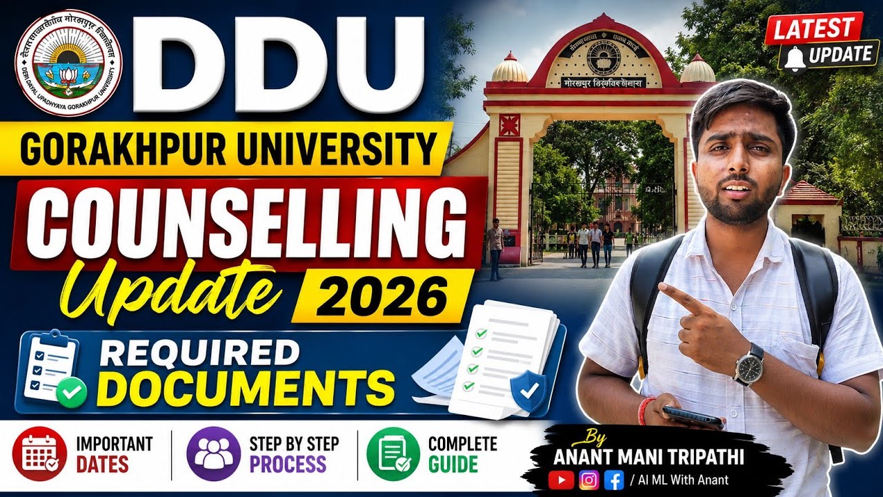 DDU Gorakhpur University Counselling 2026 | Required Documents 📄  | UG/PG Admission Update