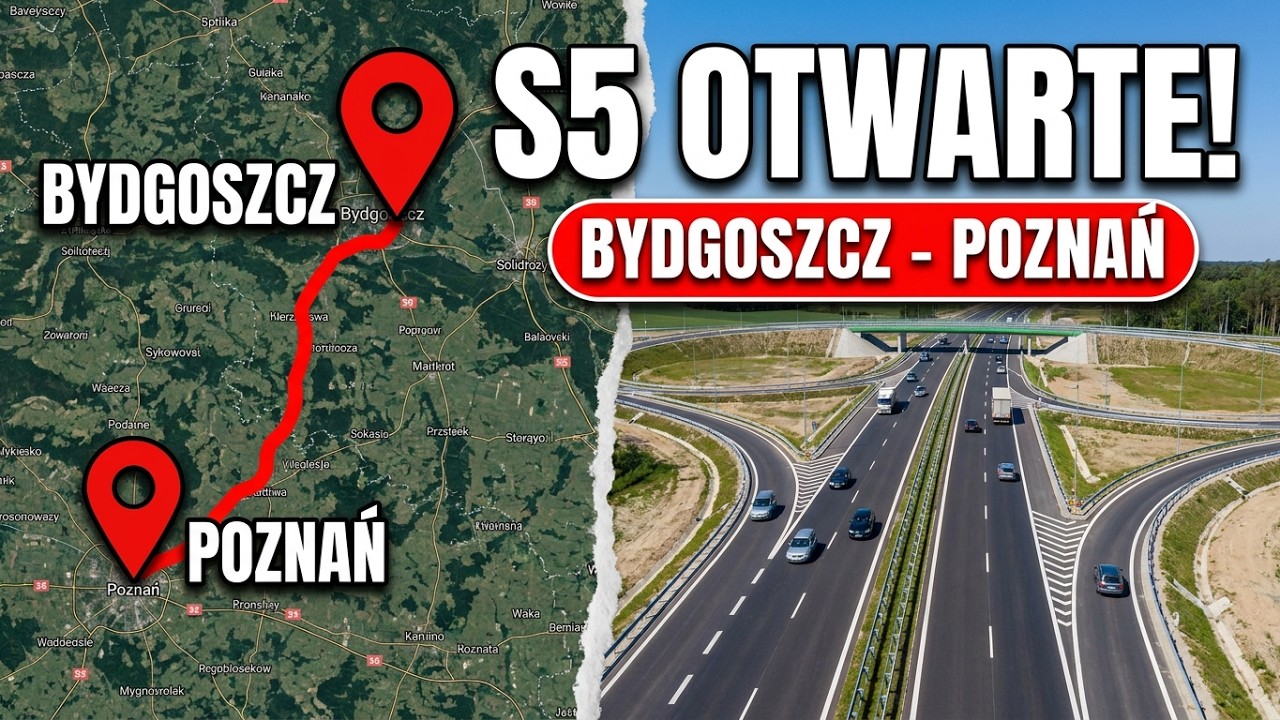 Скоростная автомагистраль S5 из Быдгоща в Познань открыта.