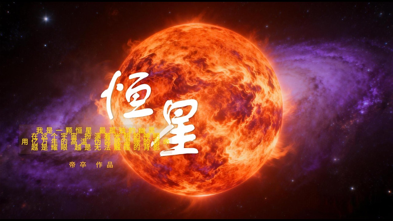 我是一颗《恒星》 最孤独的幽灵--AI音乐MV #孤独 #恒星