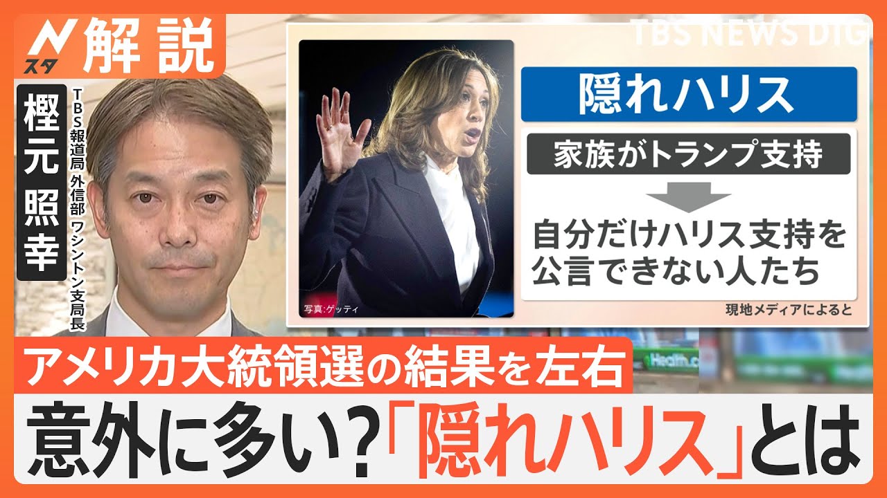米大統領選まもなく投票開始、歴史的大接戦の行方は？ Z世代は「嘘をつく」なぜ？ 「隠れハリス」とは？【Nスタ解説】｜TBS NEWS DIG