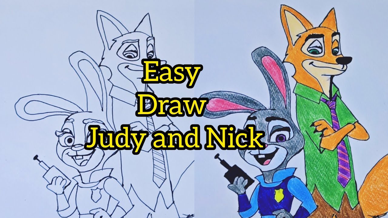 How to Draw Judy Hopps and Nick Wilde