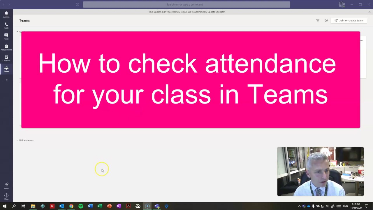 Teachers: How to check attendance for a virtual class held in Microsoft Teams