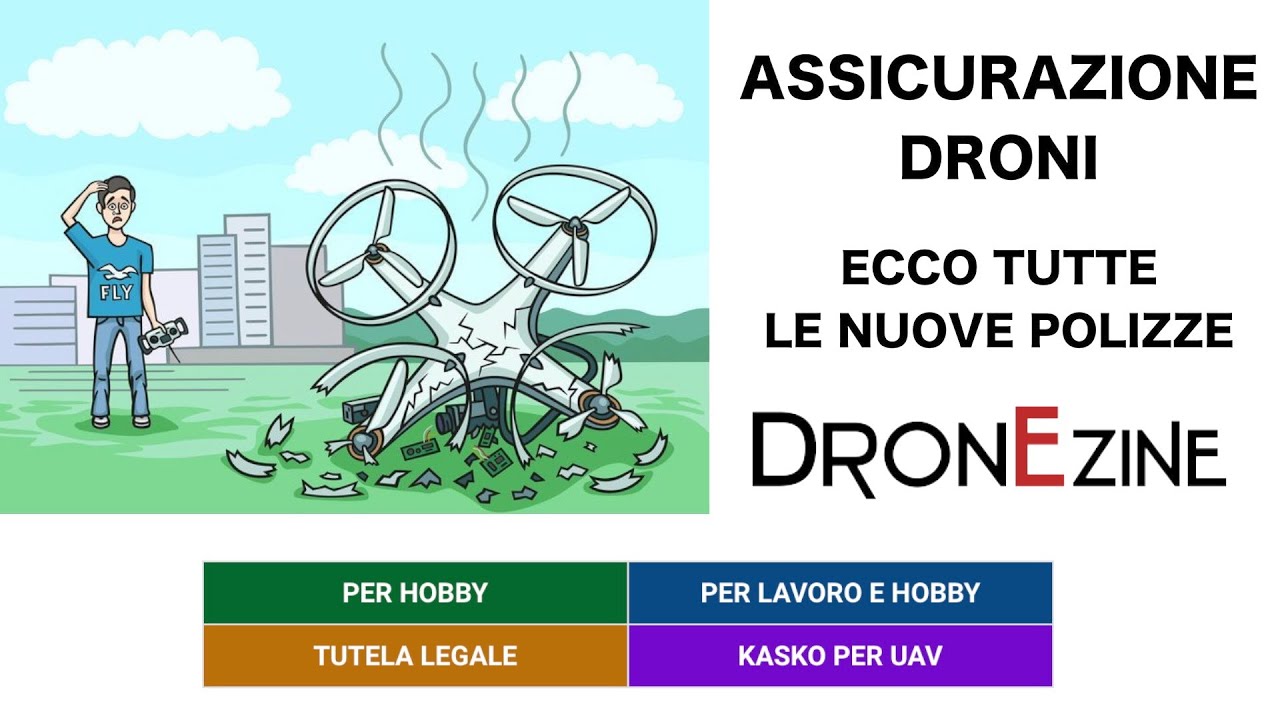 ASSICURAZIONE DRONI - ECCO TUTTE LE NUOVE POLIZZE DI DRONEZINE