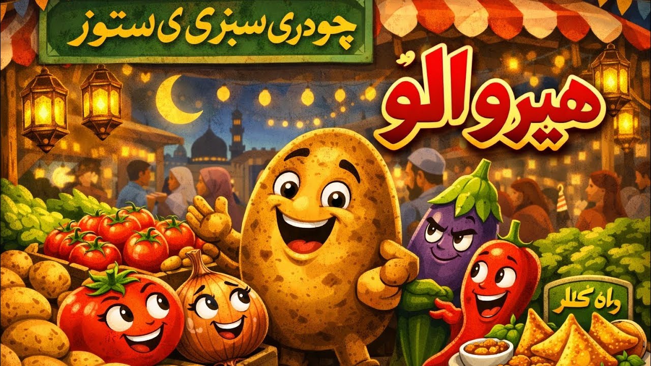 🥔 رمضان کی سبزی منڈی اور ہیرو آلو | مزاحیہ اسلامی کہانی بچوں کے لیے