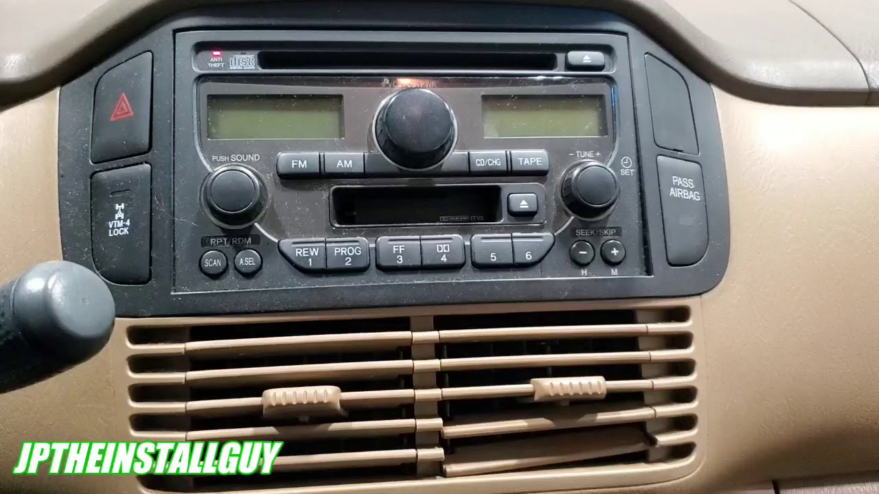 2005 honda pilot radio removal and CD player install