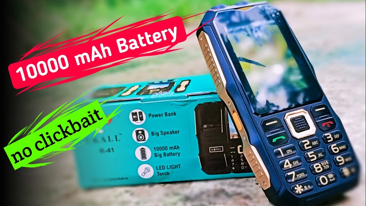 IKALL K41 Mobile with 10000 mAh battery  , unboxing and review - hindi
