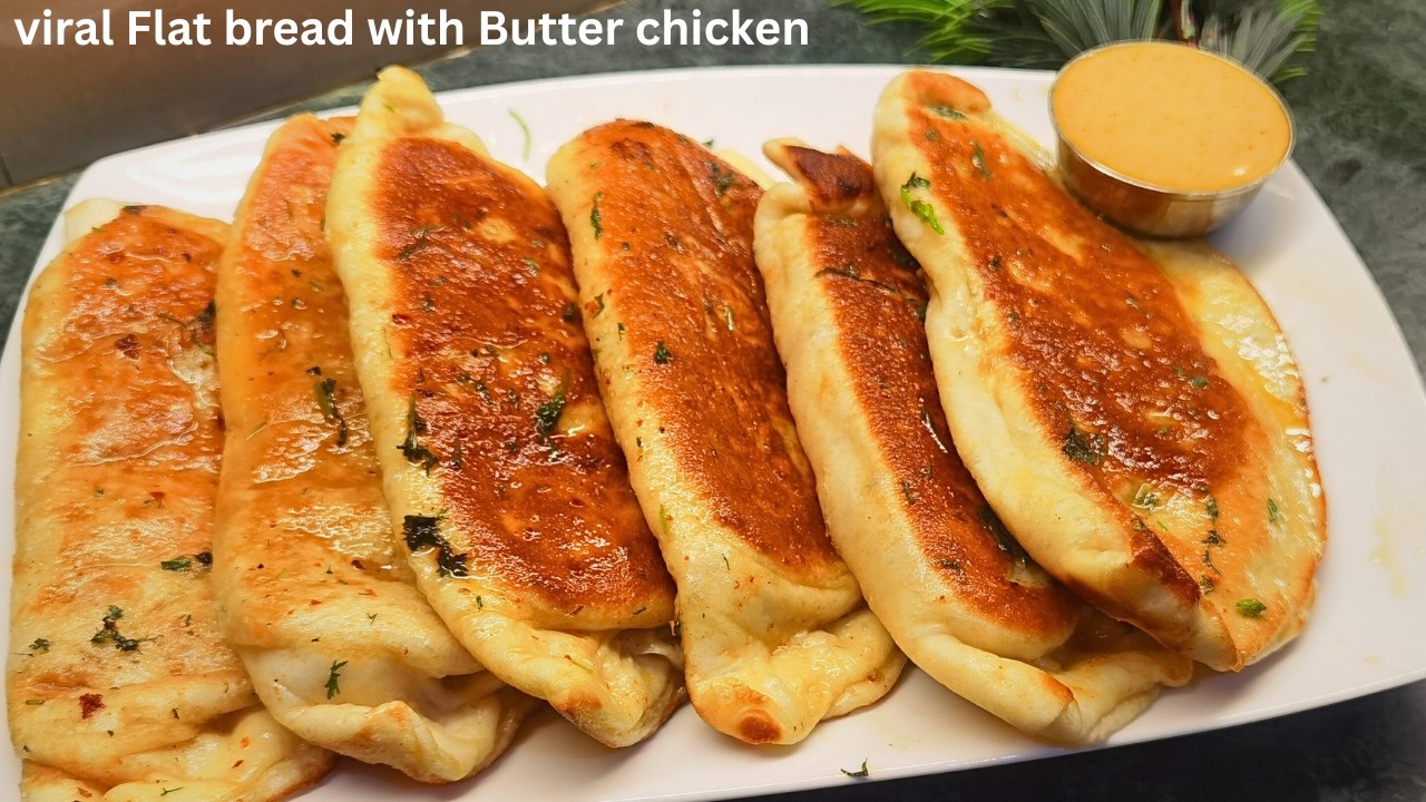 Butter chicken Flat bread- Easy & Delicious ! Ramadan recipe | বাটার চিকেন নান রেসিপি -ভাইরাল রেসিপি