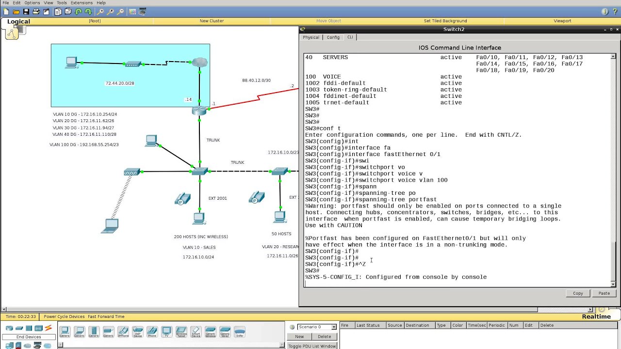 Packet Tracer Lab 7 - Voice over IP (IP Telephony)