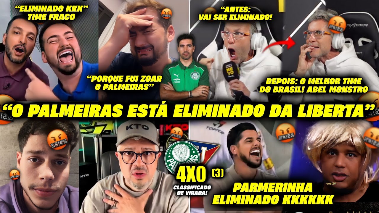 BORA RIR DAS REAÇÕES DOS RIVAIS E DA IMPRENSA DIZENDO QUE O VERDÃO IRIA SER ELIMINADO DA LIBERTA KKK