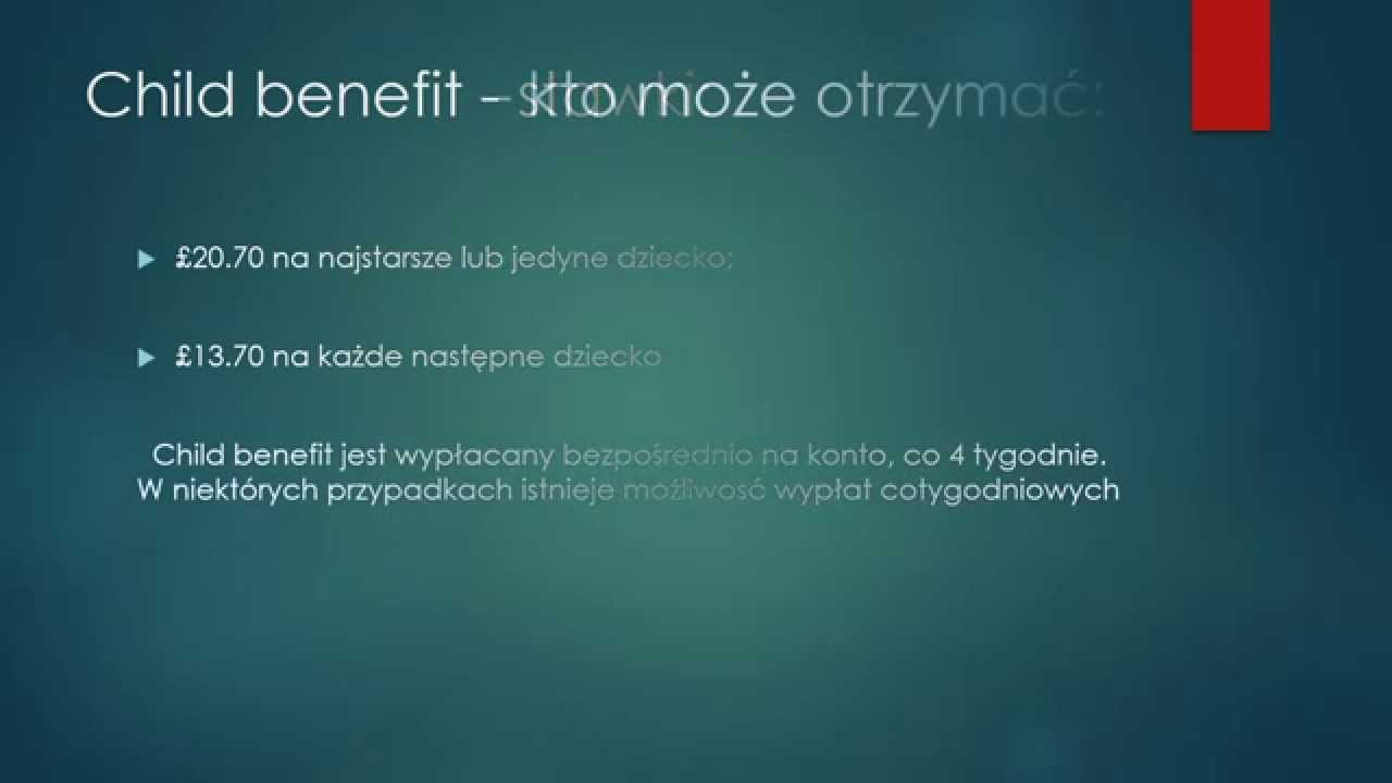 Benefity w UK /Child benefit