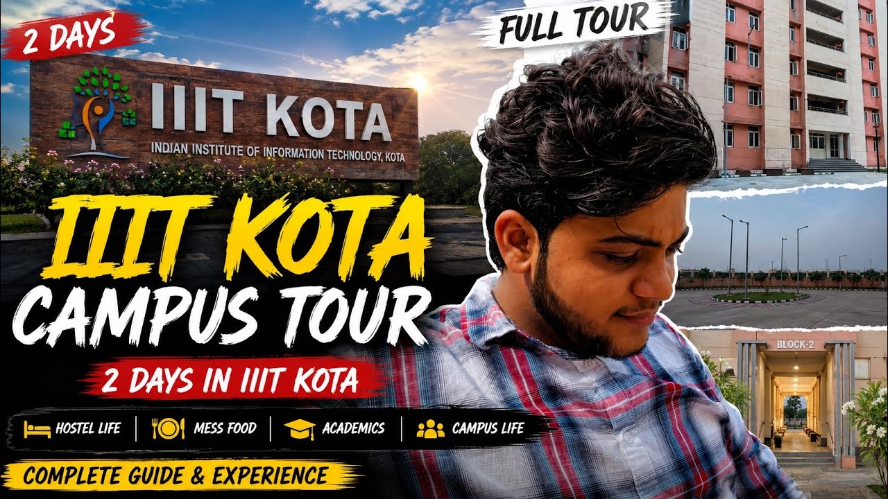 2 Days at IIIT Kota 🎓 | Complete Campus Tour, Hostel, Mess Food & Student Life | #vlog #viral