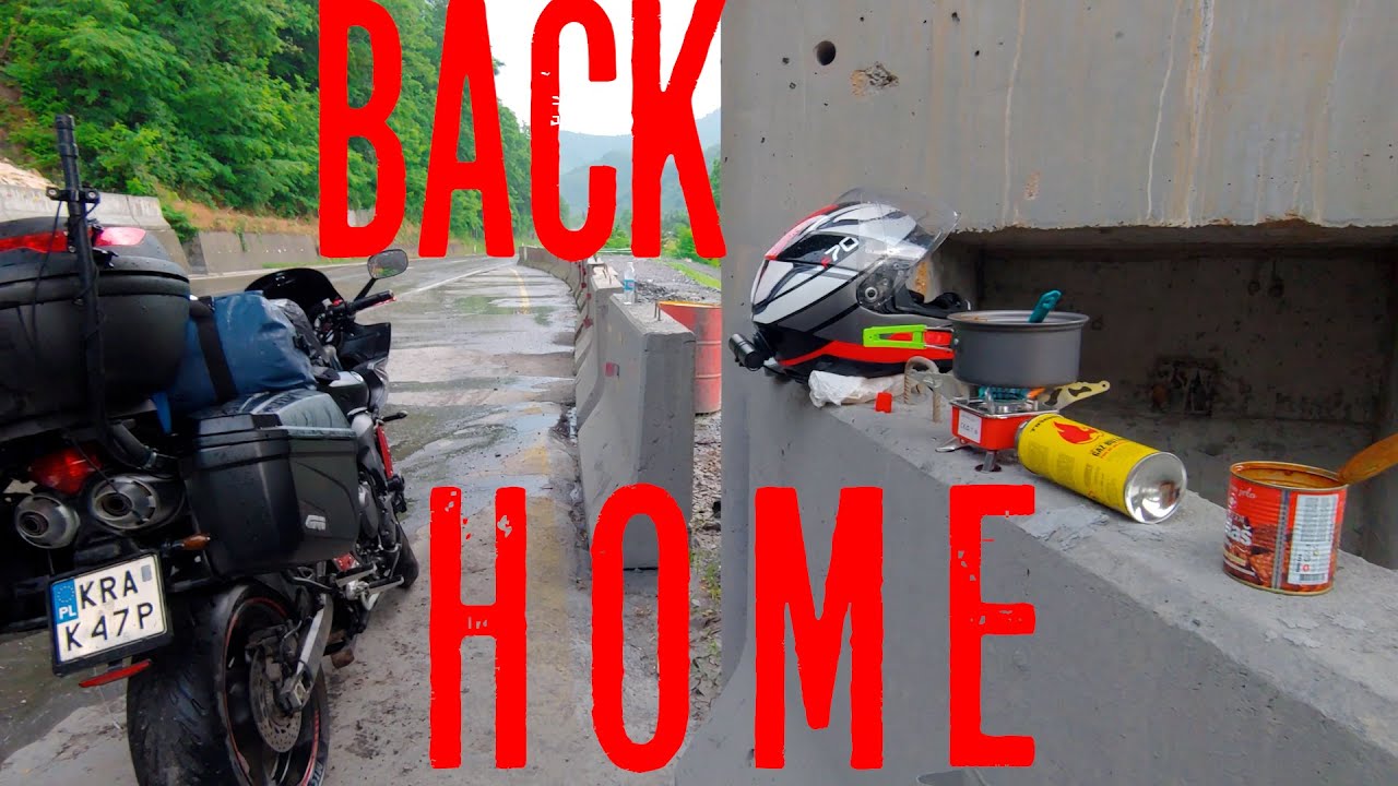 Last 2 days of the motorcycle trip.  Back home. Yamaha fz6 s2.