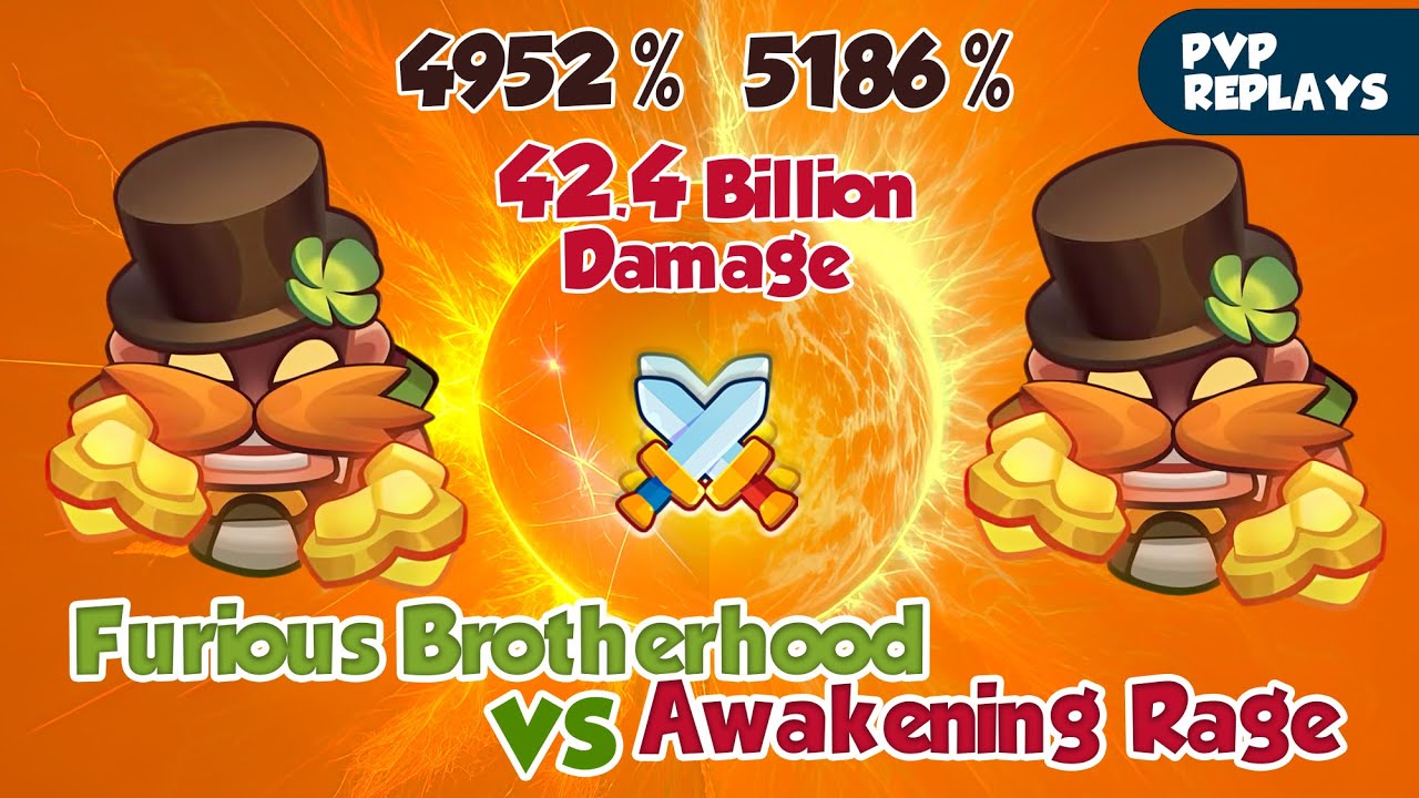 Max Bruiser (Furious Brotherhood) vs (Awakening Rage) 42.4 Billion is INSANE | PVP Rush Royale