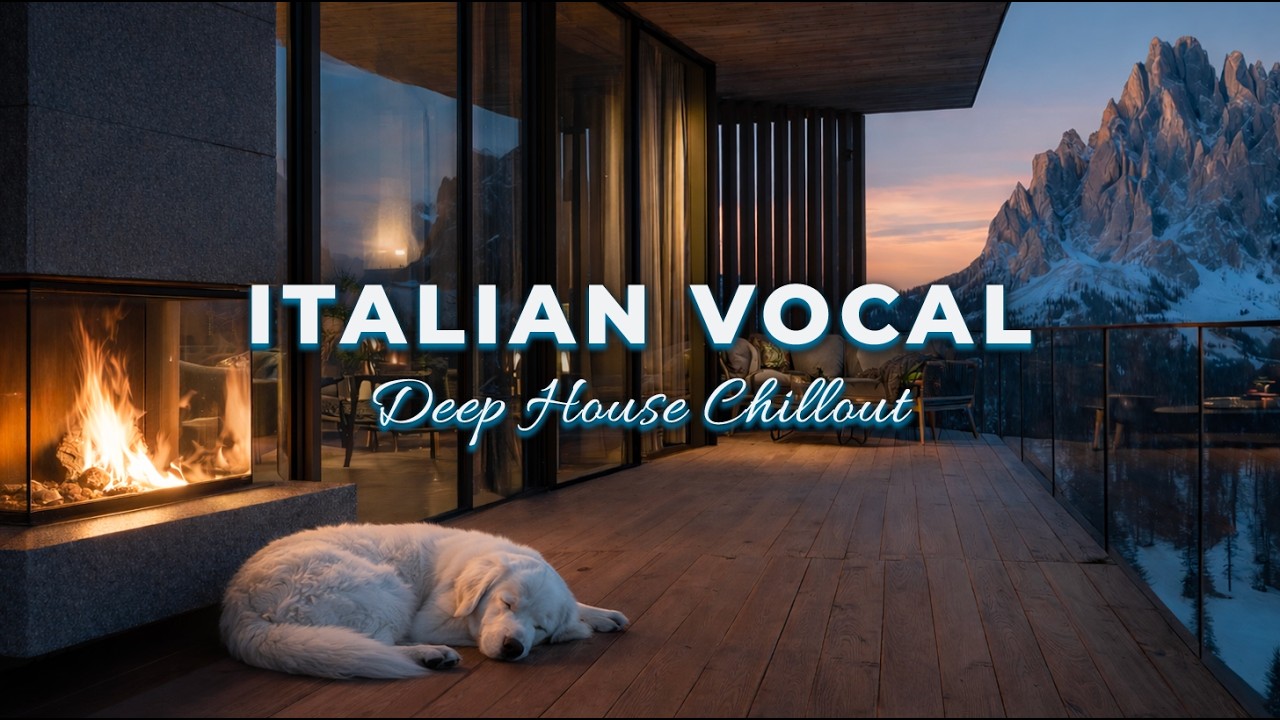 Cortina Golden Hour 🇮🇹 Italian Chill Deep House & Luxury Fireplace