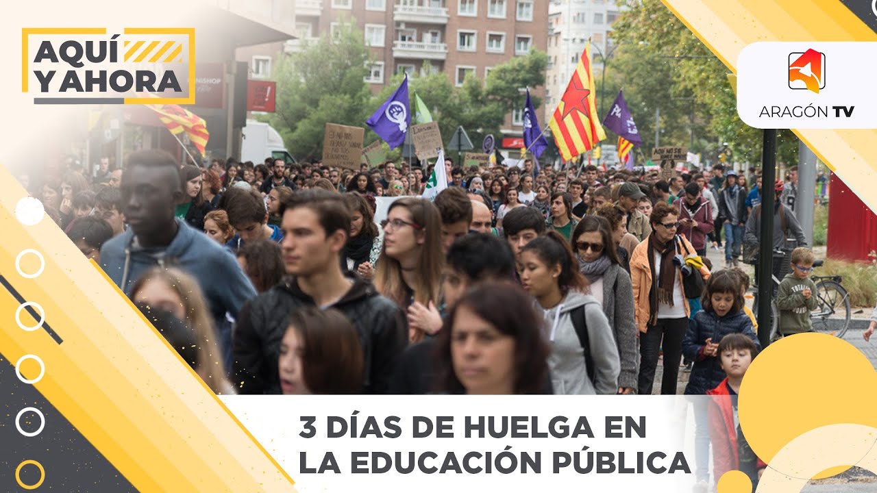 Tres días de huelga en la Educación pública en Aragón
