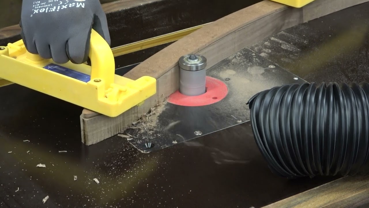 Infinity Mega Flush Trim Bit in Action: Effortless & Precise Woodcutting