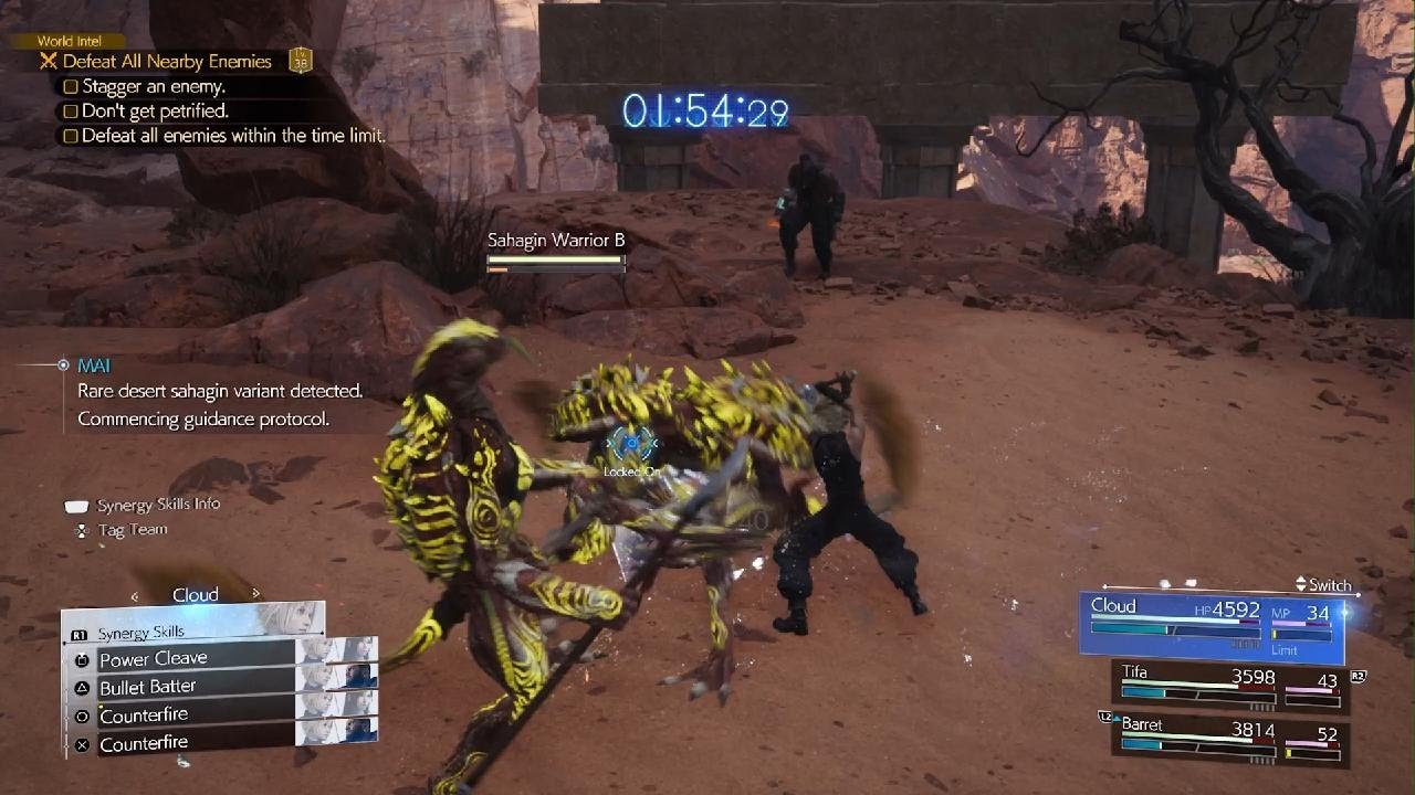 FINAL FANTASY VII REBIRTH Sahagin Warrior fight