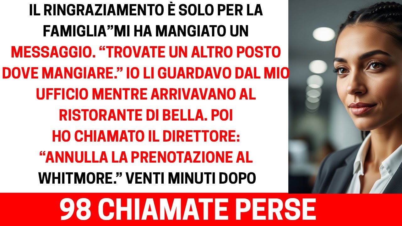 Mia madre mi ha escluso dal Ringraziamento—finché non ha scoperto chi possedeva il ristorante.
